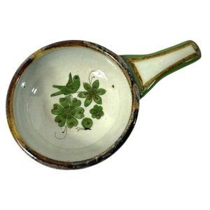 Ken Edwards El Palomar Soup Bowl Mexican Pottery Green Floral Cereal Signed